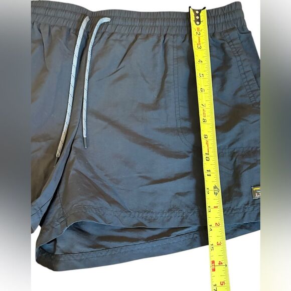 LL Bean Black Active Shorts Swim Shorts Pull On Elastic Waist Womens Size XL - Picture 6 of 7